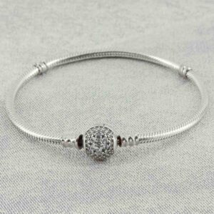 BRAZALETE PANDORA FLOR CIRCULO CIRCONES